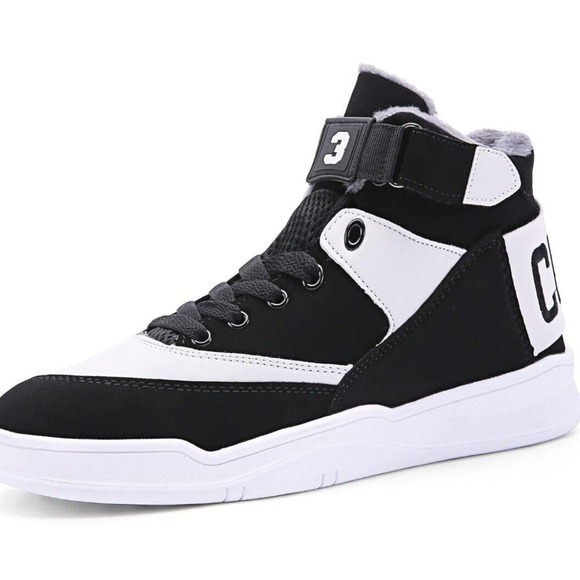 Men's High Top Fashion Sneakers Outdoor Casual Sport Training Leather Shoes-8 - Picture 1 of 8